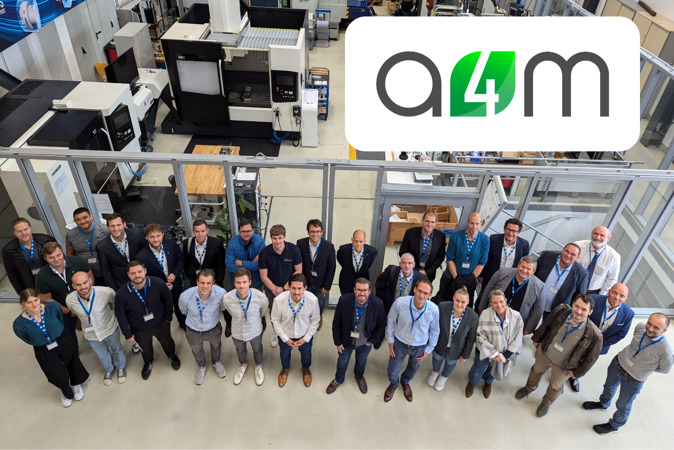 Gruppenfoto der Projektpartner des A4M-Projekts bei einem gemeinsamen Treffen