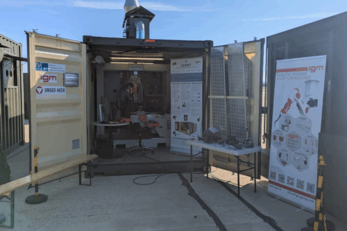 Mobile Roboterschweißzelle des IFT der TU Wien beim AM Village 2026