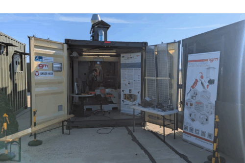 Mobile robotic welding cell from the IFT at TU Wien at AM Village 2026 in Albacete.